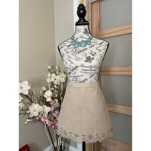 Hollister Faux Suede Scalloped Eyelet Hem Skirt Femenine Mini Pocahontas Size 1